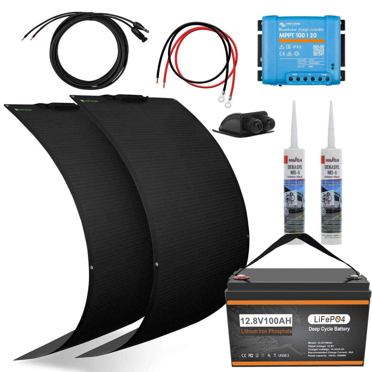 Solar Komplettset 360W – LiFePO₄ 100Ah & Victron MPPT
