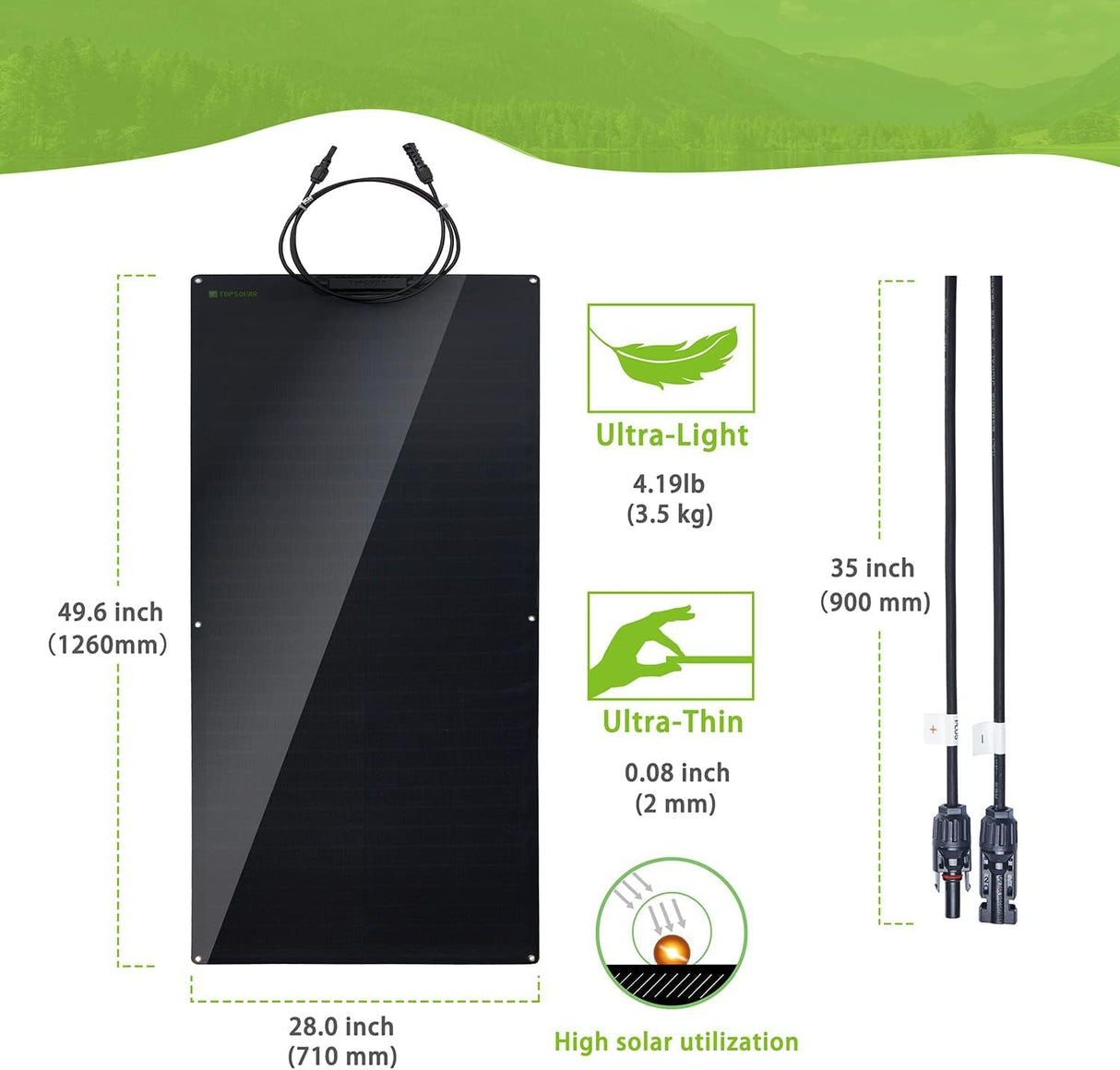 Solarmodul Flexible schwarz 180Wp