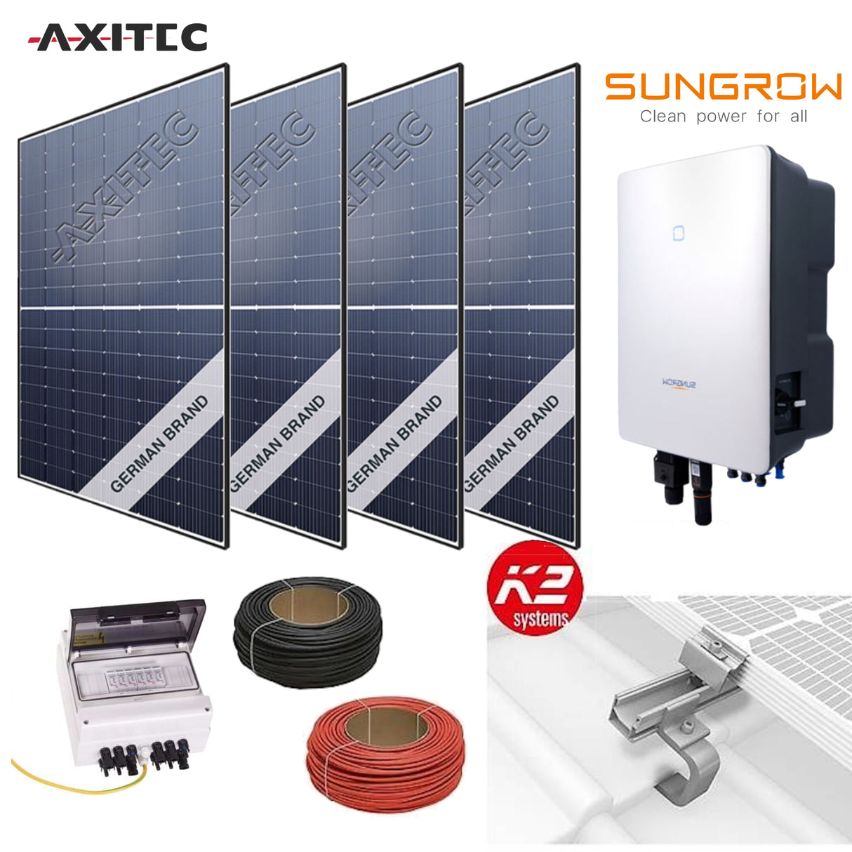 Komplett-Set Sungrow AXITEC Solaranlage 14.4kWp