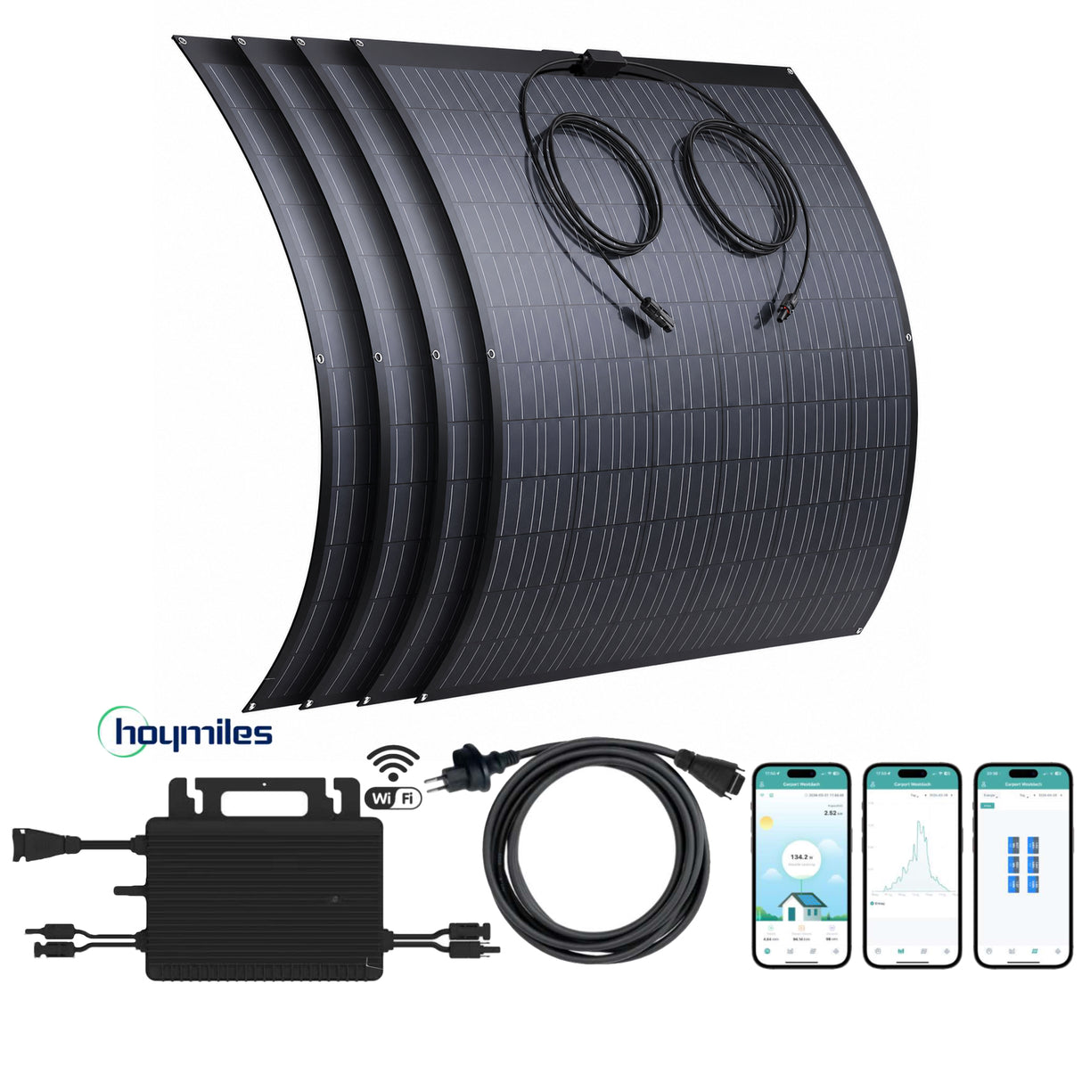 Balkonkraftwerk-Set Ultraleicht & Flexible 960Wp/600W
