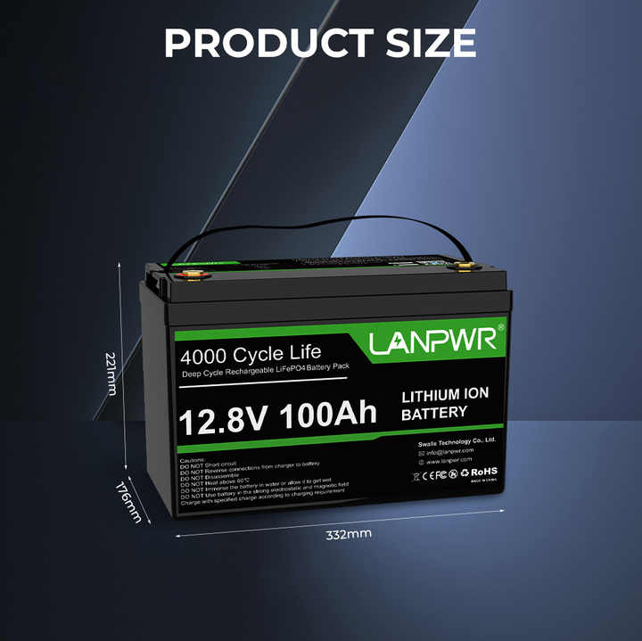 LifePo4 12,8V 100Ampere mit BMS & Bluetooth