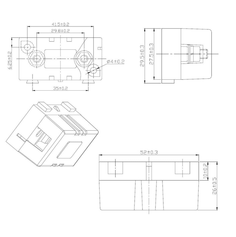 Der Supersolar MIDI Sicherungshalter in Schraub-Ausführung gewährleistet die sichere Installation von DC MIDI Sicherungen. Die Ringösen der Kabelenden können direkt auf die Gewindebolzen aufgelegt und fest verschraubt werden, was eine feste und dauerhafte Verbindung für minimalen Spannungsabfall sichert. Das Gehäuse mit passender Abdeckung bietet einen soliden Schutz für die Streifensicherungen vom Typ MIDI-Fuse, die direkt am Halter verschraubt werden.