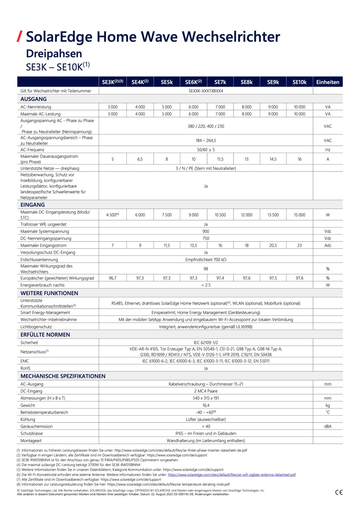 Solaredge Wechselrichter SE7K SET-APP – Ein leistungsstarker Wechselrichter, speziell entwickelt für die Verwendung mit Modul-Leistungsoptimierern, um die Effizienz und Leistung Ihrer Solaranlage zu maximieren. Mit der SolarEdge SetApp lässt sich der Wechselrichter schnell und einfach direkt vom Smartphone aus in Betrieb nehmen. Durch einen einzigartigen Wirkungsgrad von 98% setzt dieser Wechselrichter neue Maßstäbe in Bezug auf Energieeffizienz.