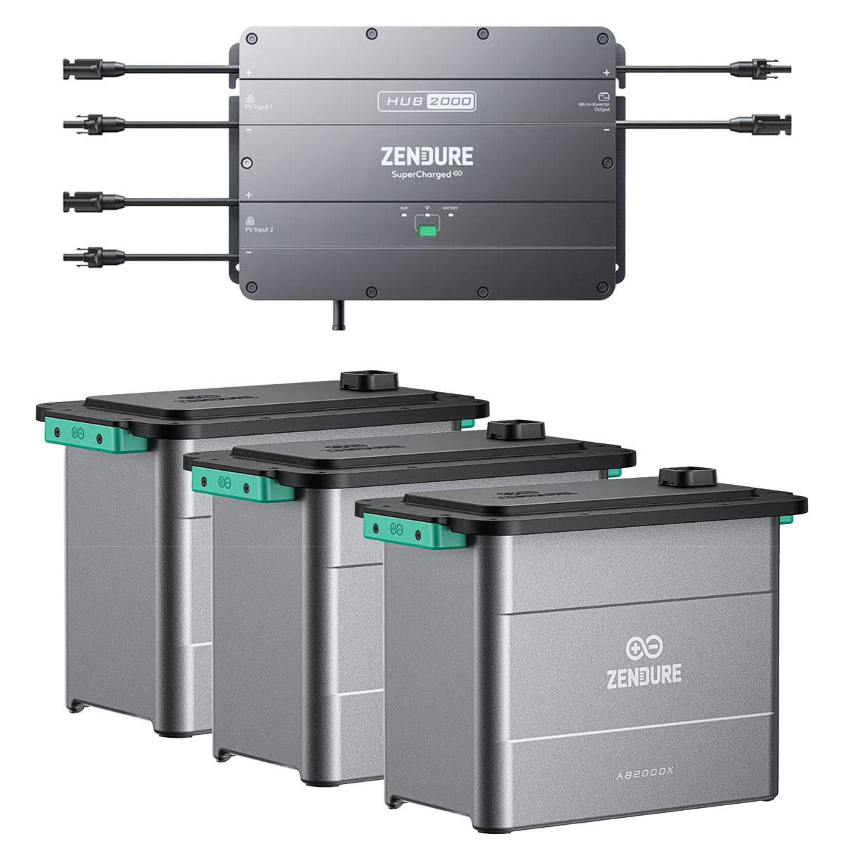 Zendure-Set mit HUB2000 & 3× AB2000X Batterie – 5.760 Wh