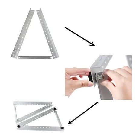 Supersolar's Tilt Mounting Bracket for solar panels is the perfect solution for installing our 400 to 425 Watt panels. This high-quality bracket allows for easy and secure installation of your solar modules. Crafted from durable and robust materials, it ensures optimal alignment to capture maximum sunlight. Strong enough to withstand harsh weather conditions, this bracket provides a sustainable option for harnessing solar energy, making it a valuable investment for those transitioning to renewable energy.