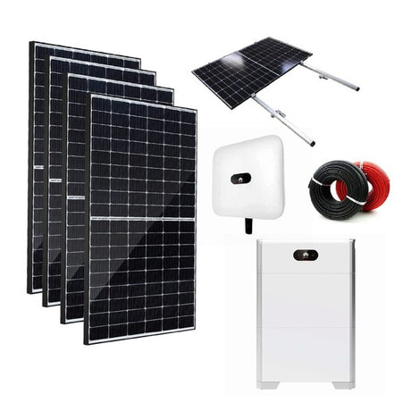 PV-Komplett Set Solarmodule mit Wechselrichter und Batterie Speicher 