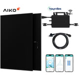 Balkonkraftwerk-Set AIKO BLACK Solar 970Wp/600W mit Hoymiles WLAN