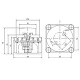 Batterietrennschalter 12V-24V 275A M10 Schraubanschluss