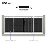 BALKONKRAFTWERK-SET 840W/600W – DAH SOLAR DAH-SU600D 420W: Das DAH Solar DAH-SU600D Balkonkraftwerk mit 840W Gesamtleistung bietet eine elegante und leistungsstarke Solarlösung für Balkone. Die Full-Black 420W Module und der 600W Mikrowechselrichter sorgen für nachhaltige Energieerzeugung und geringen ökologischen Fußabdruck. Mit WLAN-Überwachung und einfacher Installation ist es die ideale Wahl für erneuerbare Energie.