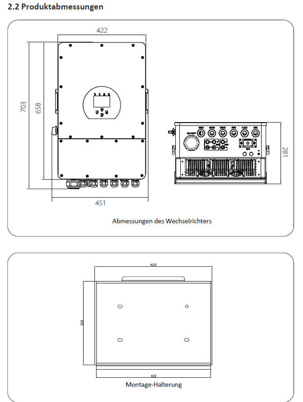 Der Deye Hybrid 3 Phasen Wechselrichter 5KW gewährleistet sichere und zuverlässige höhere Erträge in Ihrer Solaranlage. Das kompakte Design und die hohe Leistungsdichte sparen Investitionen, während der dreiphasige asymmetrische Ausgang vielseitige Anwendungsszenarien ermöglicht. Mit intelligenten Funktionen wie Fernabschaltung und Fernsteuerung bietet der Deye SUN 6K-SG eine smarte und benutzerfreundliche Lösung.