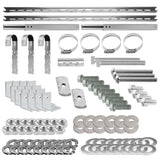The balcony mounting bracket for solar panels provides a straightforward and secure solution to attach a module with a maximum width of 1.80m to a balcony railing. Crafted from high-quality, corrosion-resistant stainless steel and aluminum, this set ensures a durable installation. The adjustable-angle solar module bracket allows for optimal alignment, ensuring maximum sunlight exposure for enhanced energy yield.