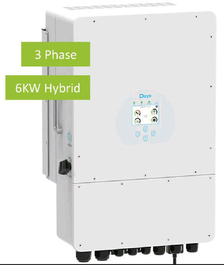 Der Deye Hybrid 3 Phasen Wechselrichter 6KW gewährleistet sichere und zuverlässige höhere Erträge in Ihrer Solaranlage. Das kompakte Design und die hohe Leistungsdichte sparen Investitionen, während der dreiphasige asymmetrische Ausgang vielseitige Anwendungsszenarien ermöglicht. Mit intelligenten Funktionen wie Fernabschaltung und Fernsteuerung bietet der Deye SUN 6K-SG eine smarte und benutzerfreundliche Lösung.