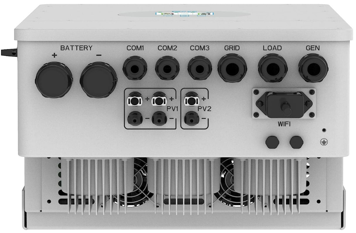 The Deye Hybrid 3 Phase Inverter 6KW ensures secure and reliable higher yields in your solar system. The compact design and high power density save investments, while the three-phase asymmetrical output enables versatile application scenarios. With intelligent features such as remote shutdown and remote control, the Deye SUN 6K-SG provides a smart and user-friendly solution.